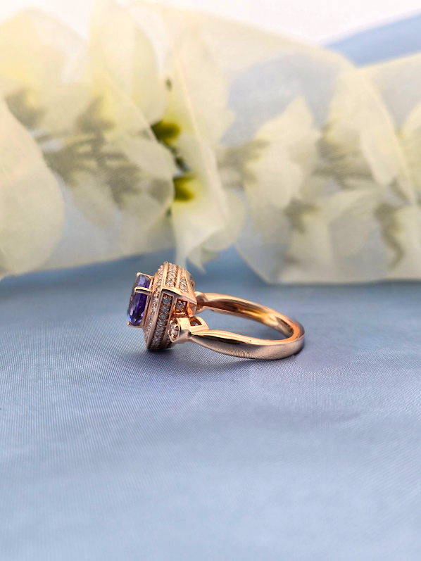 Sandra | 14k Rose Gold | Tanzanite | Diamond | Ring