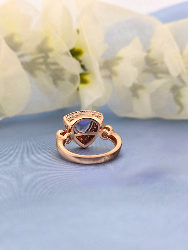 Sandra | 14k Rose Gold | Tanzanite | Diamond | Ring