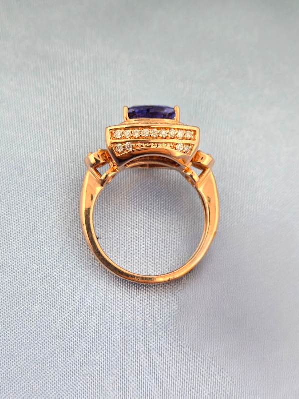 Sandra | 14k Rose Gold | Tanzanite | Diamond | Ring