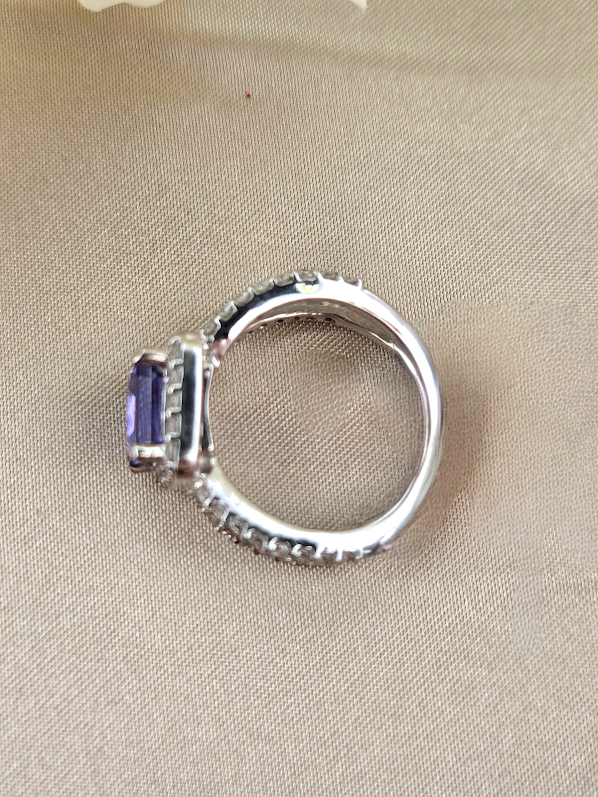 Marlene | 14k White Gold | Tanzanite | Diamond | Ring