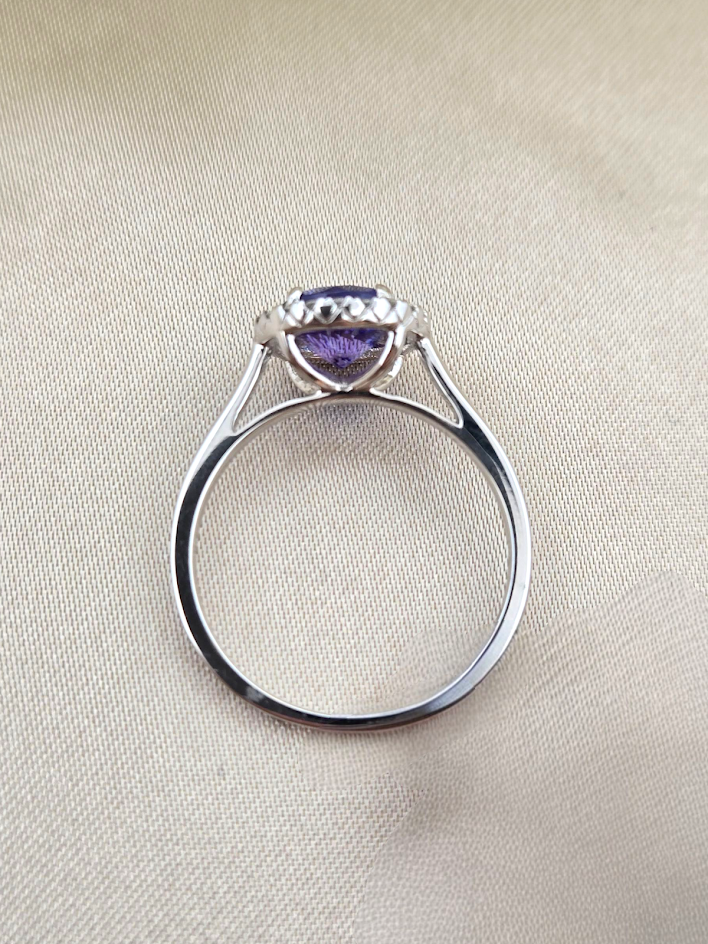 Jamie | 14k White Gold | Tanzanite | Diamond | Ring