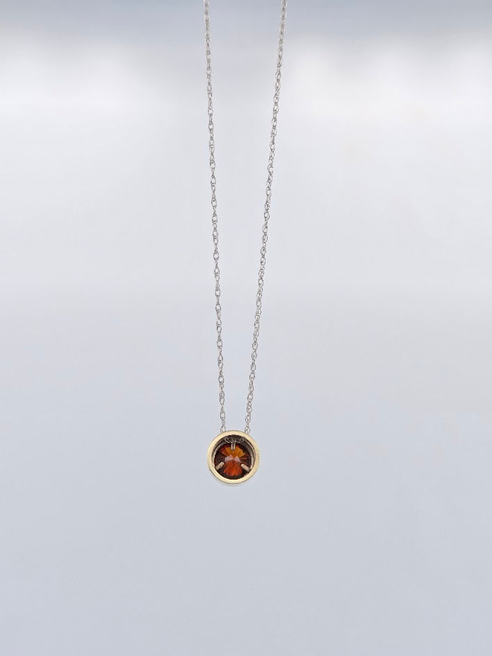 Maggie | 10k White Gold | Garnet | Necklace