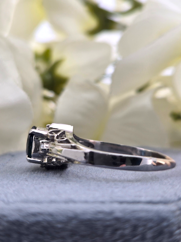 Salem | Platinum | Sapphire & Natural Diamond | Ring