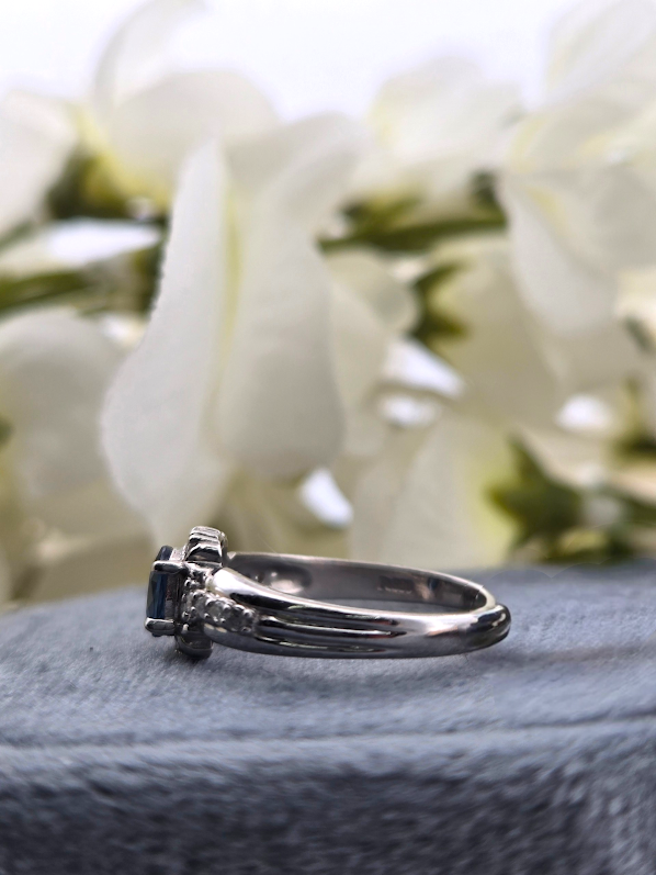Eileen | Platinum | Sapphire & Natural Diamond | Ring