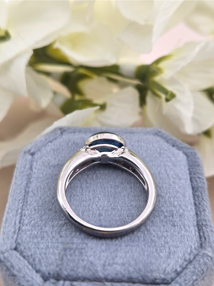 Maddie | Platinum | Blue Sapphire, Pink Sapphire, & Natural Diamond | Ring