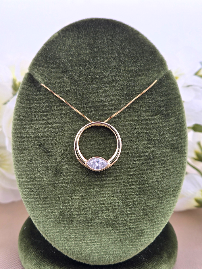 Seren | 14K Yellow Gold | Natural Diamond | Pendant