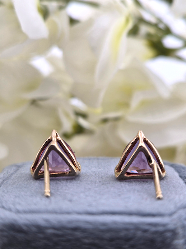 Lexie | 14K Yellow Gold | Lavender Sunstone | Earrings