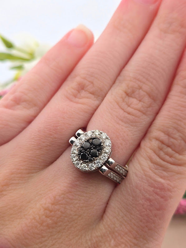 Isolyn | 14k White Gold | Black & White Diamond | Ring