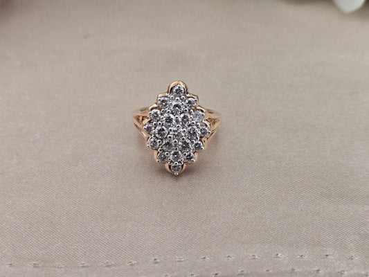 Maci | 14K Yellow Gold | Natural Diamonds | Size 3 | Ring