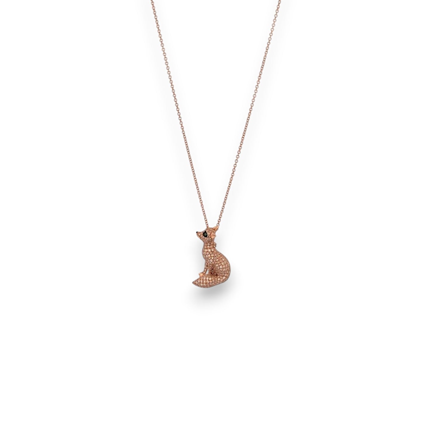 Forest Necklace | 14k Rose Gold Tsavorite & Diamond Necklace | Luxurious Jewelry Gift for Her
