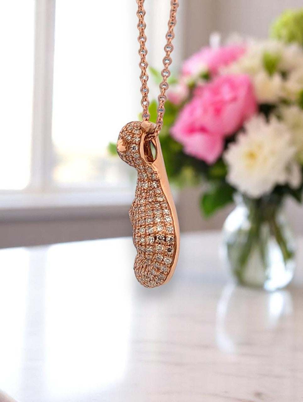 Forest Necklace | 14k Rose Gold Tsavorite & Diamond Necklace | Luxurious Jewelry Gift for Her