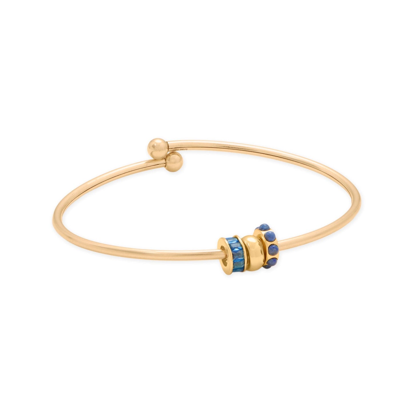 14/20 Gold Filled Flex Bangle with Bead Ends