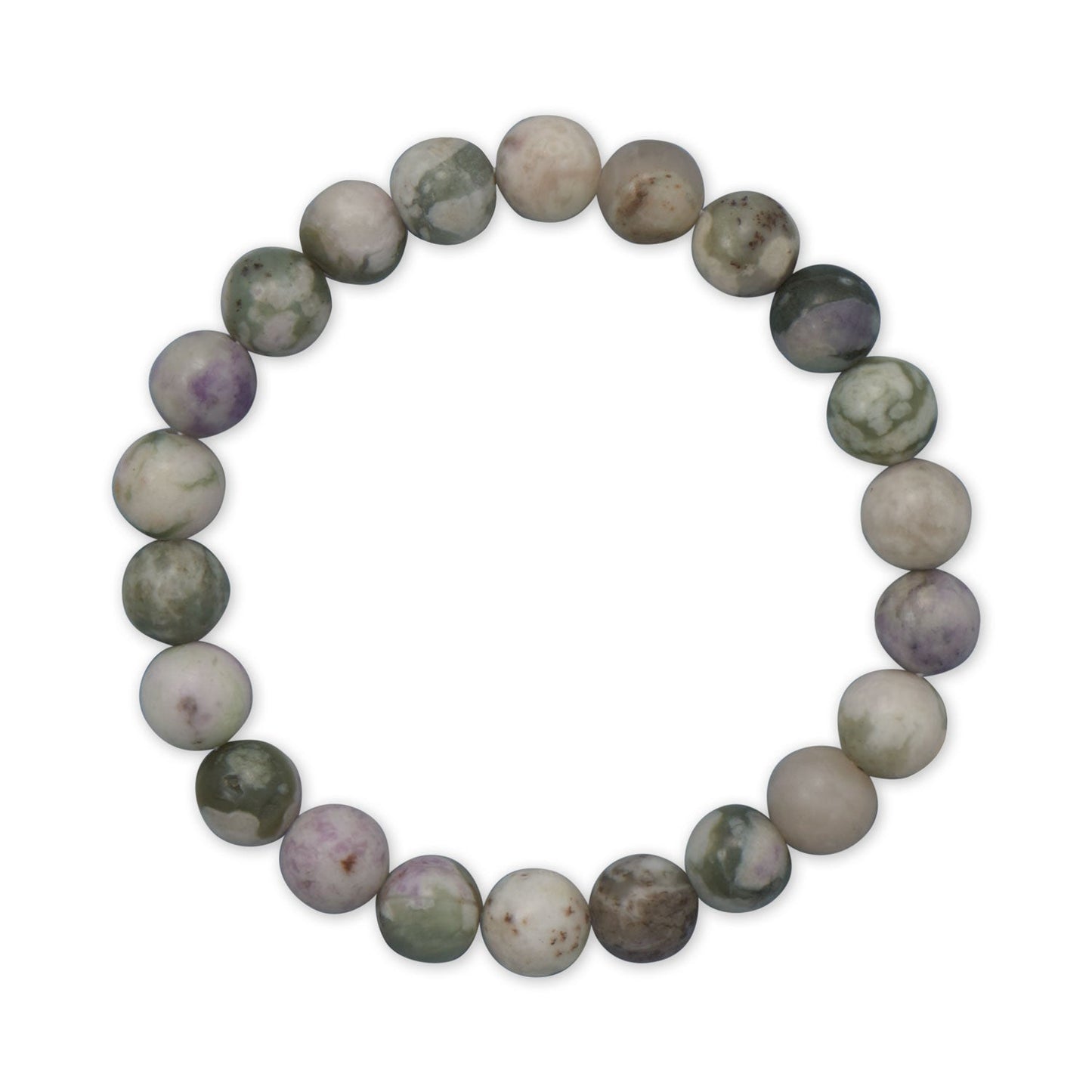8mm Round Lucky Jade Stretch Bracelet