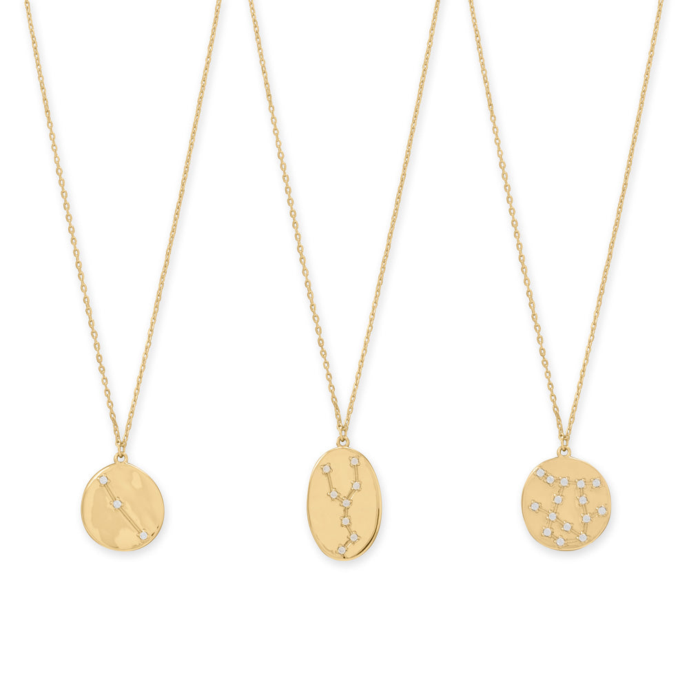Cosmic Constellations! 16" + 2" Zodiac Coin Necklace (All Signs)