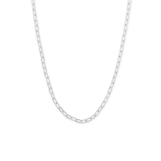 18" Smooth and Textured Link Necklace