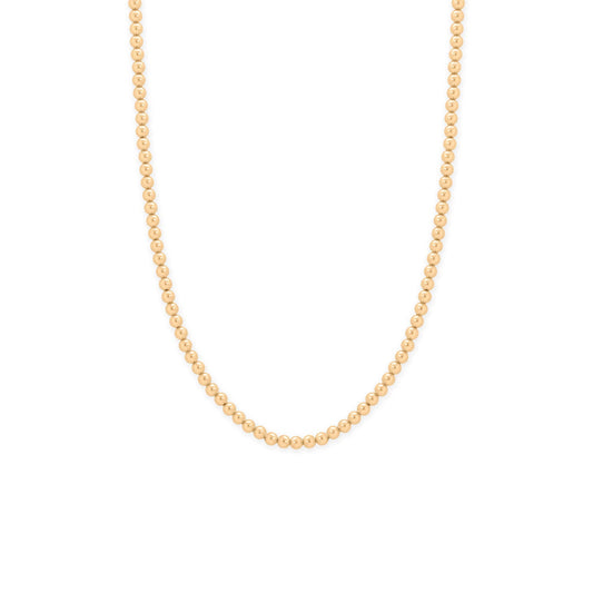 16 + 2 4mm 14/20 Gold Filled Bead Necklace