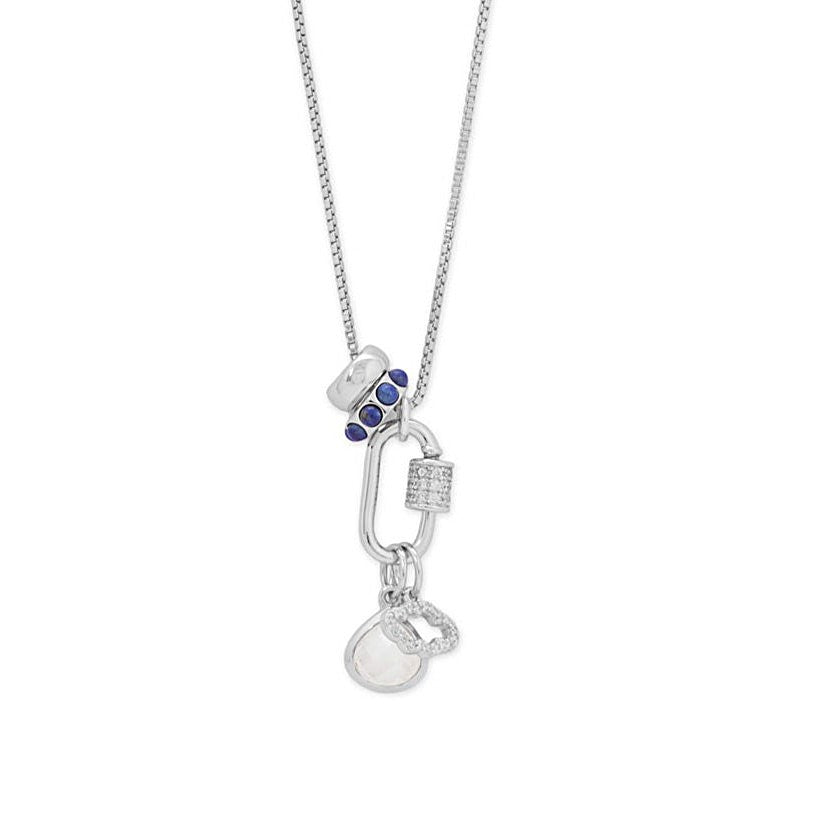 Cool Clouds! 18 Rhodium Plated Charm Necklace