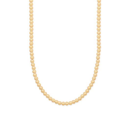 16" + 2" 5mm 14/20 Gold Filled Bead Necklace