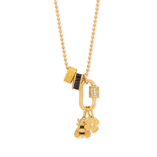 Buzzin' Beauty! 18 14 Karat Gold Plated Charm Necklace