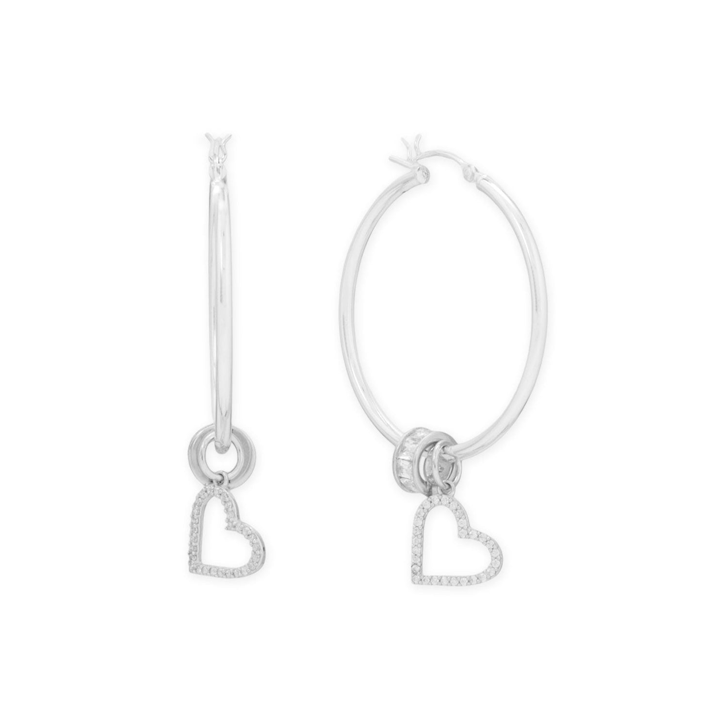 Rhodium Plated CZ Birthstone Wheel Bead Charms (January-December)