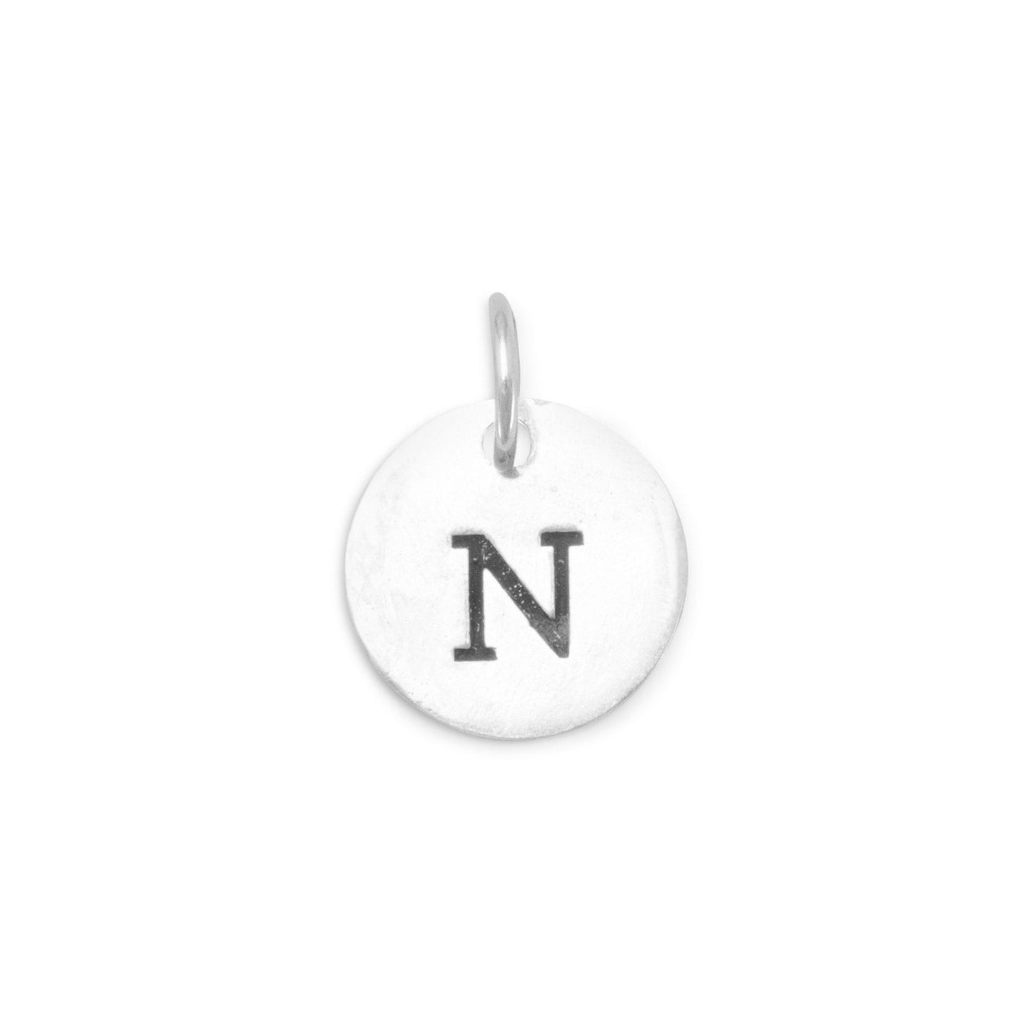 Oxidized Round Letter Initial Charm Series(A-Z)