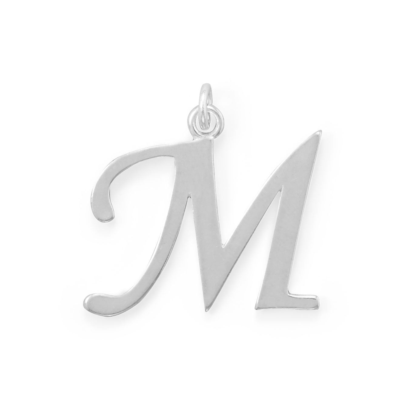 Large Polished Letter Initial Pendant Series (A-Z)