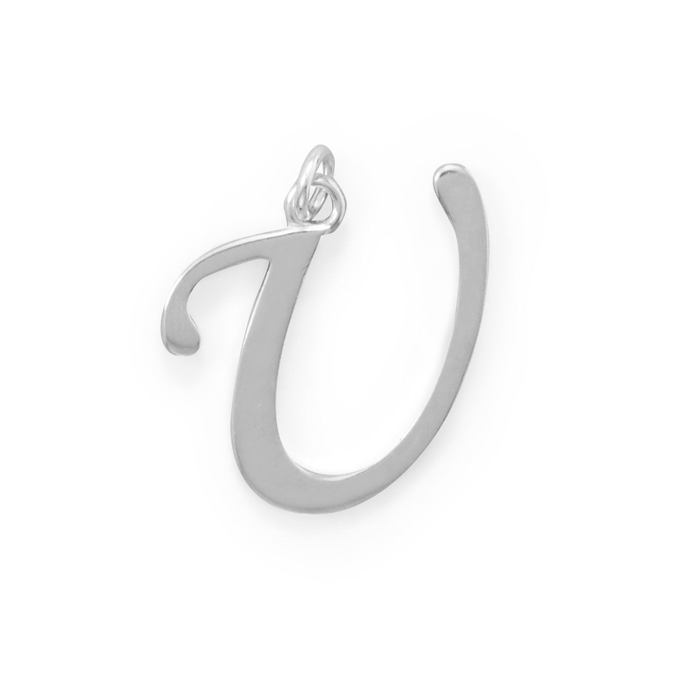 Large Polished Letter Initial Pendant Series (A-Z)