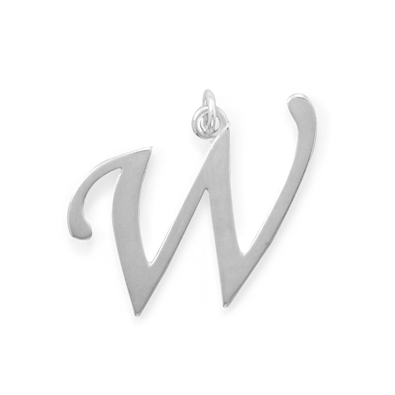 Large Polished Letter Initial Pendant Series (A-Z)