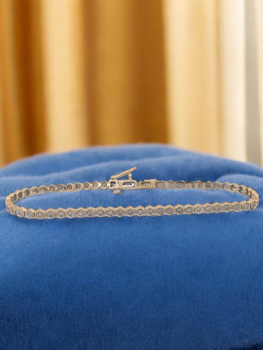 Solene | 10K Yellow Gold Diamond Bracelet | .50 CTW Natural Diamonds | Elegant Fine Jewelry