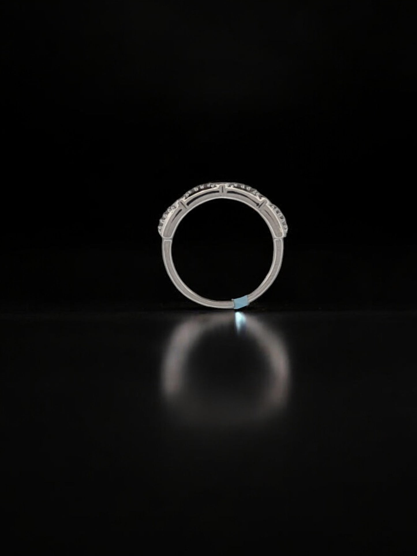 Isabelle | 10k White Gold Diamond Band with .18 Carat Diamonds, Elegant and Timeless Gold Ring, Perfect for Stacking or as a Classic Wedding Band