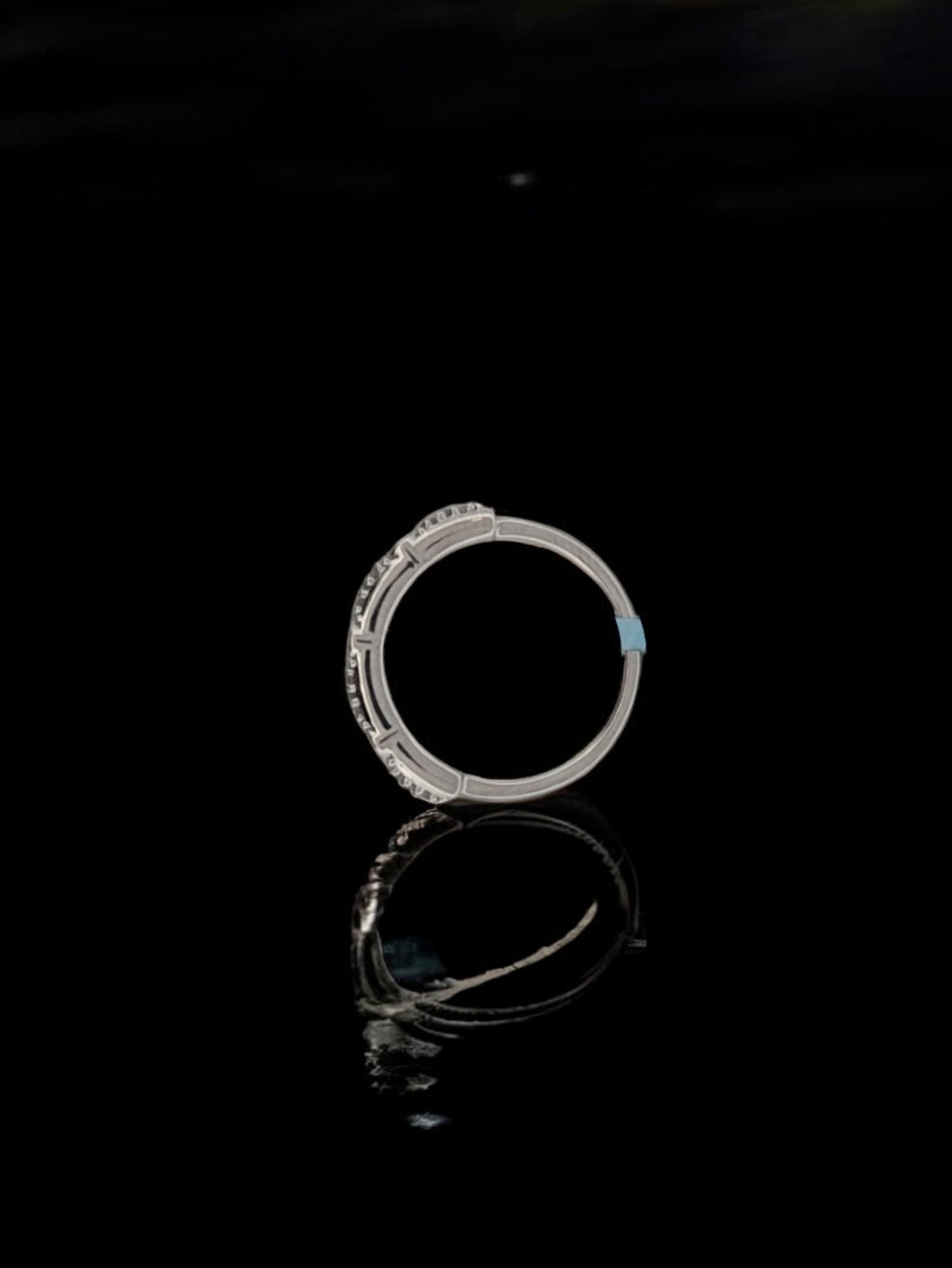 Isabelle | 10k White Gold Diamond Band with .18 Carat Diamonds, Elegant and Timeless Gold Ring, Perfect for Stacking or as a Classic Wedding Band