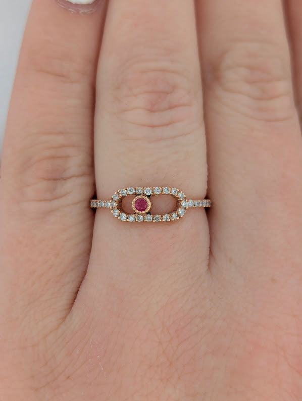 Natalie | 14k Yellow Gold | Ruby | Diamond | Ring
