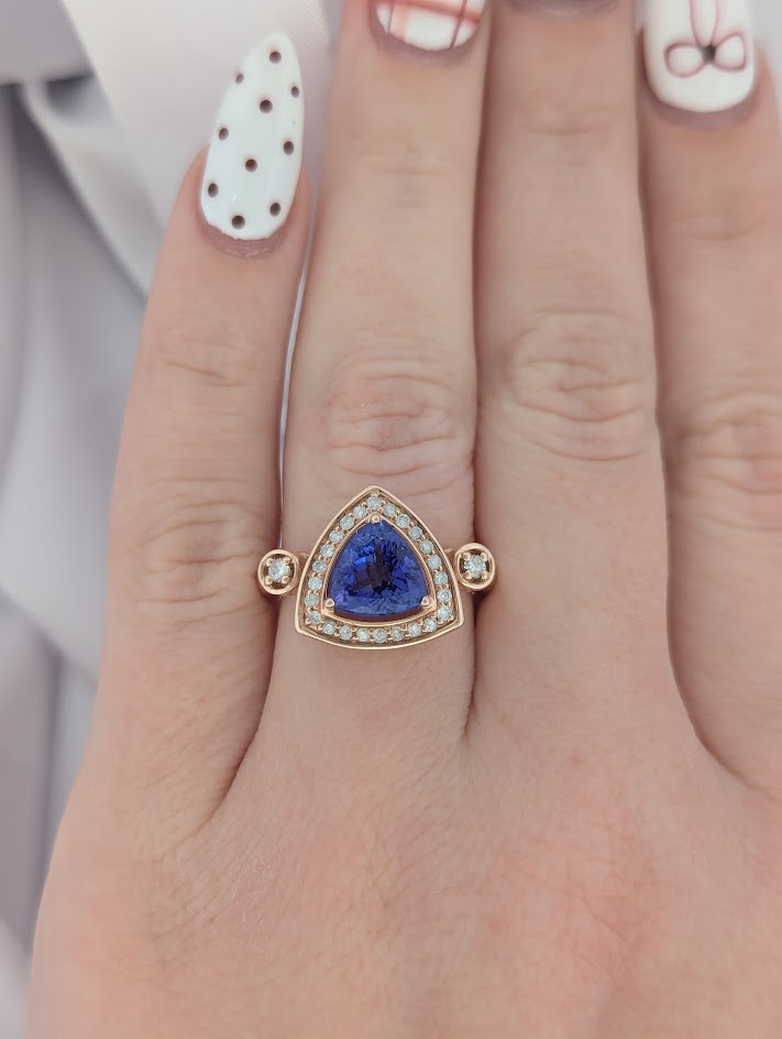 Sandra | 14k Rose Gold | Tanzanite | Diamond | Ring