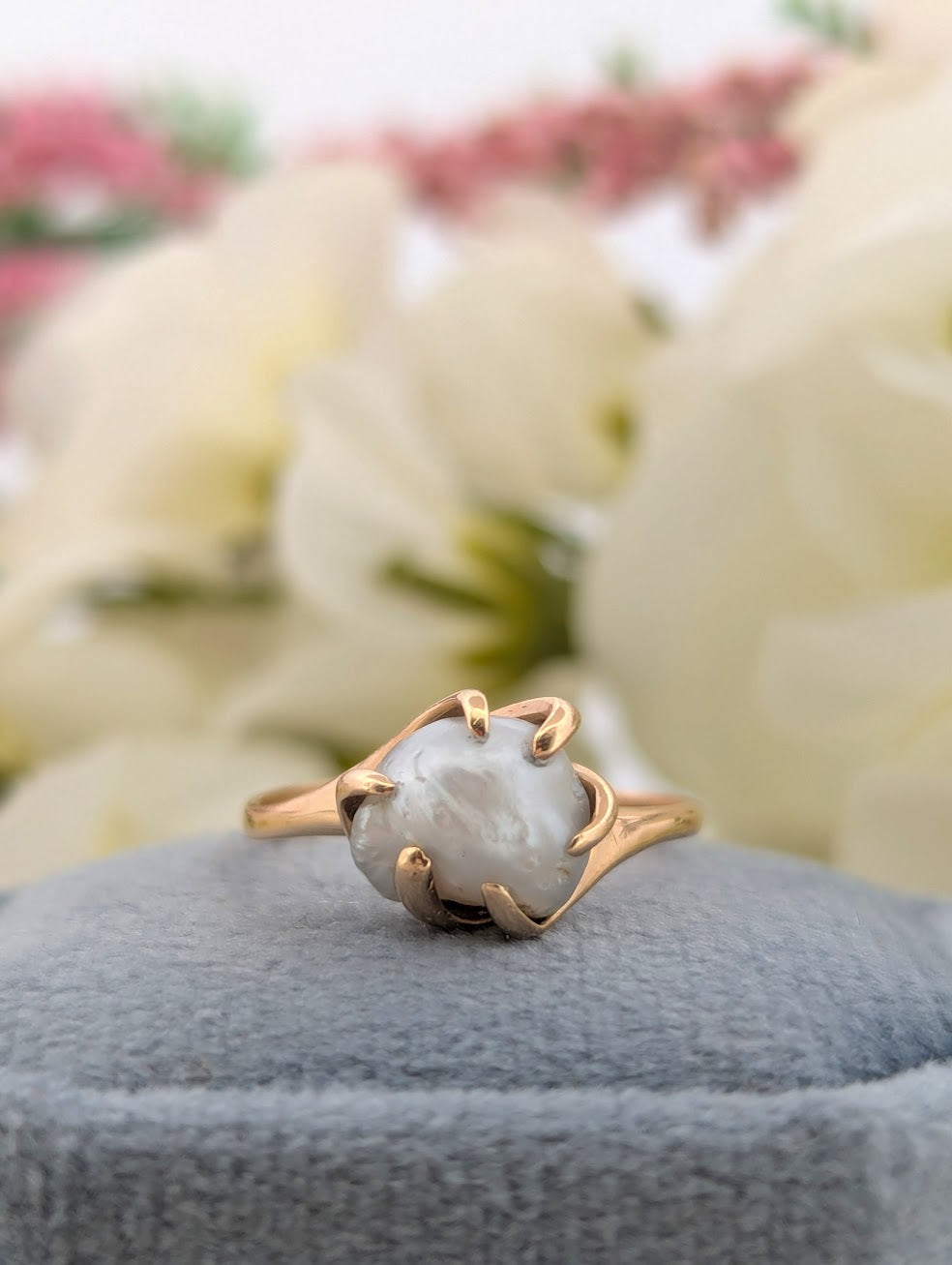 Elena | 14K Yellow Gold | Pearl | Ring