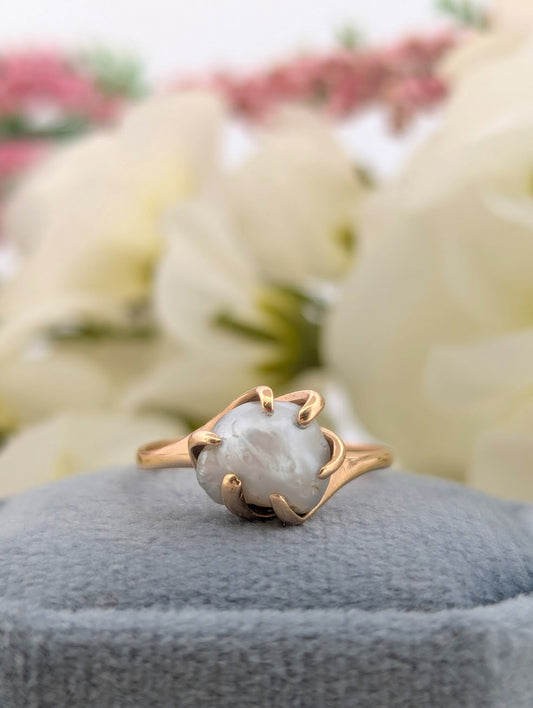 Elena | 14K Yellow Gold | Pearl | Ring