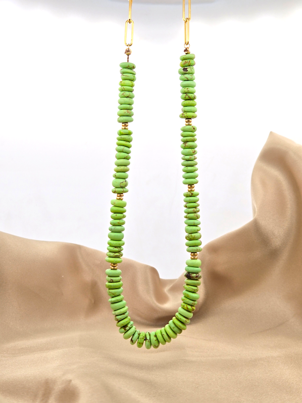 Sora | 14k Yellow Gold | Gaspiat Turquoise | Necklace