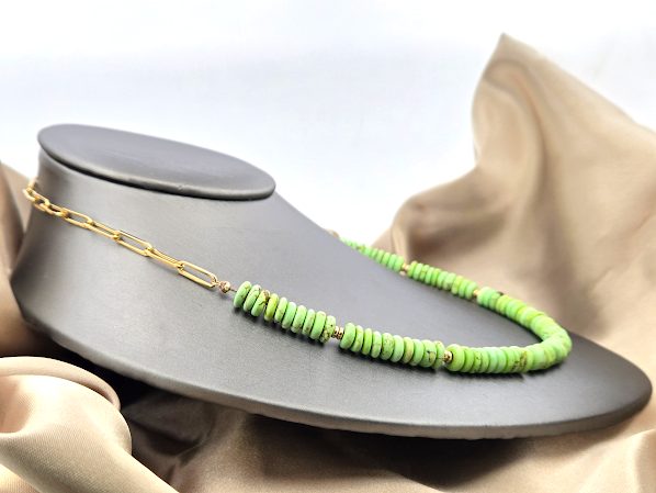 Sora | 14k Yellow Gold | Gaspiat Turquoise | Necklace