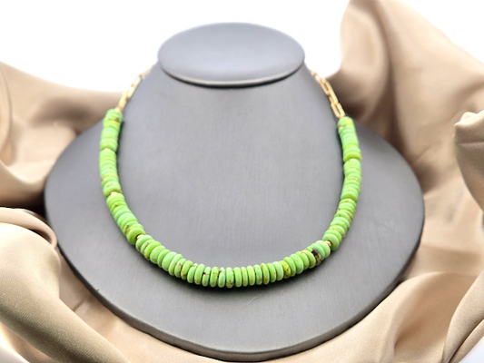 Sora | 14k Yellow Gold | Gaspiat Turquoise | Necklace