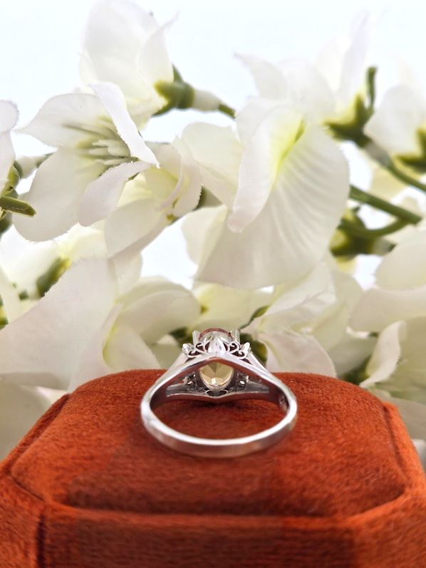 Manny | Platinum | Topaz & Natural Diamond | Ring