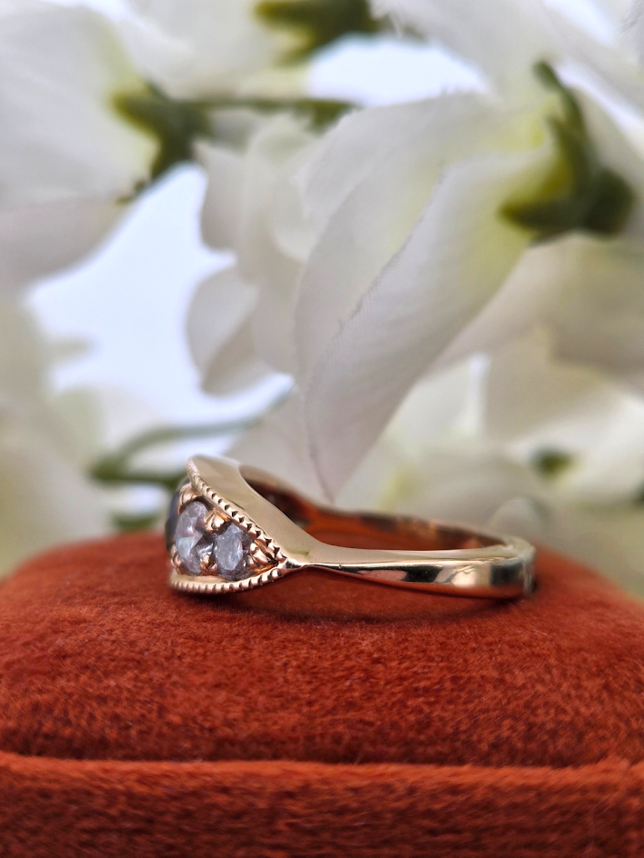 Valerie | 14k Yellow Gold | Chrysoberyl & Natural Diamond | Ring