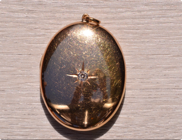 The Montpellier: Outstanding Large Size Victorian Locket with Old Mind Cut Diamond