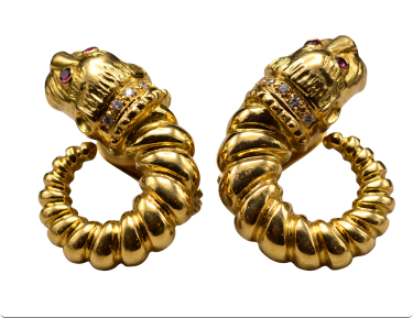 The Chimera: Vintage Zolotas Signed Chimera Earrings