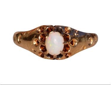 The Drap: Victorian Opal Ring in Yellow Gold