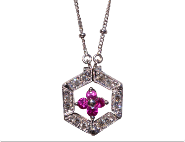 The Convertible: White Gold Ruby and Diamond Convertible Necklace