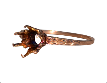 Antique Art Deco Era Rose Gold Engagement Ring Mounting