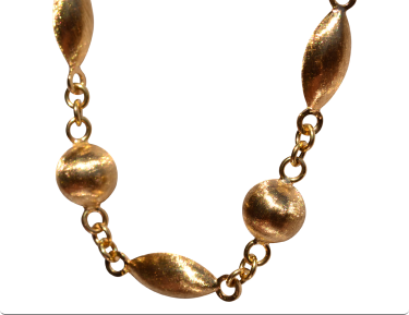 The Andorra: Outstanding Italian Station Necklace in Yellow Gold