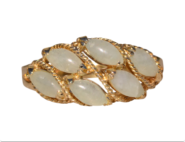 The Fremantle: Vintage Yellow Gold Jade Ring
