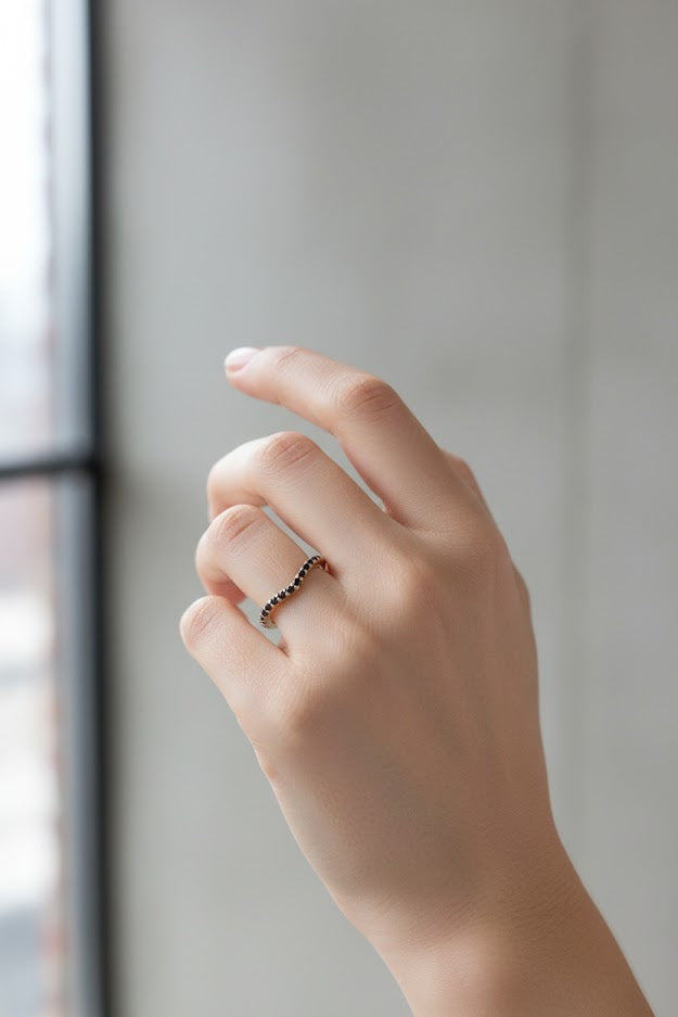 Rune | 14K White Gold | Black Diamond | Ring