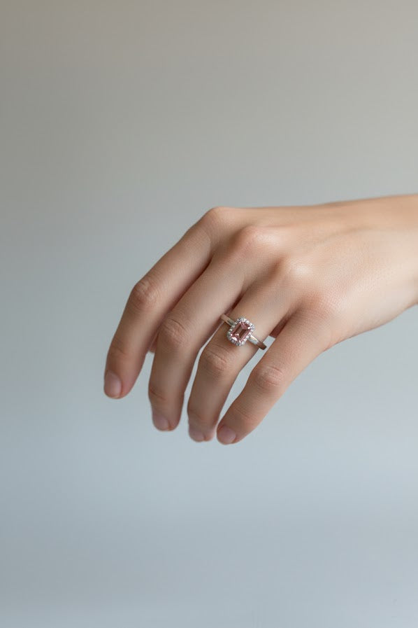 Janis | 14k White Gold | Pink Tourmaline | Ring