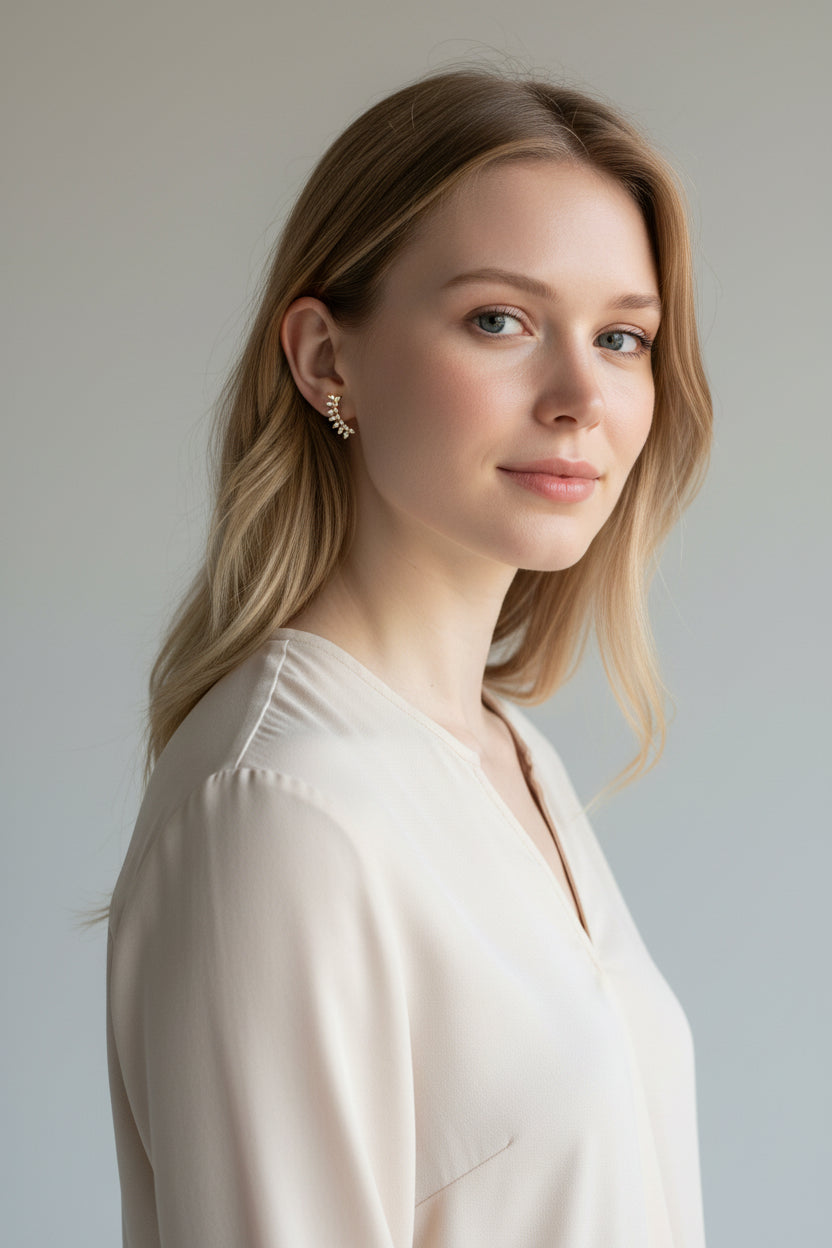 Sloane | 14K Yellow Gold | Natural Diamond | Earrings